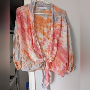 PRIDE MONTH DISCOUNT! 🌈 NWOT Young Fabulous & Broke Tie dye blouse